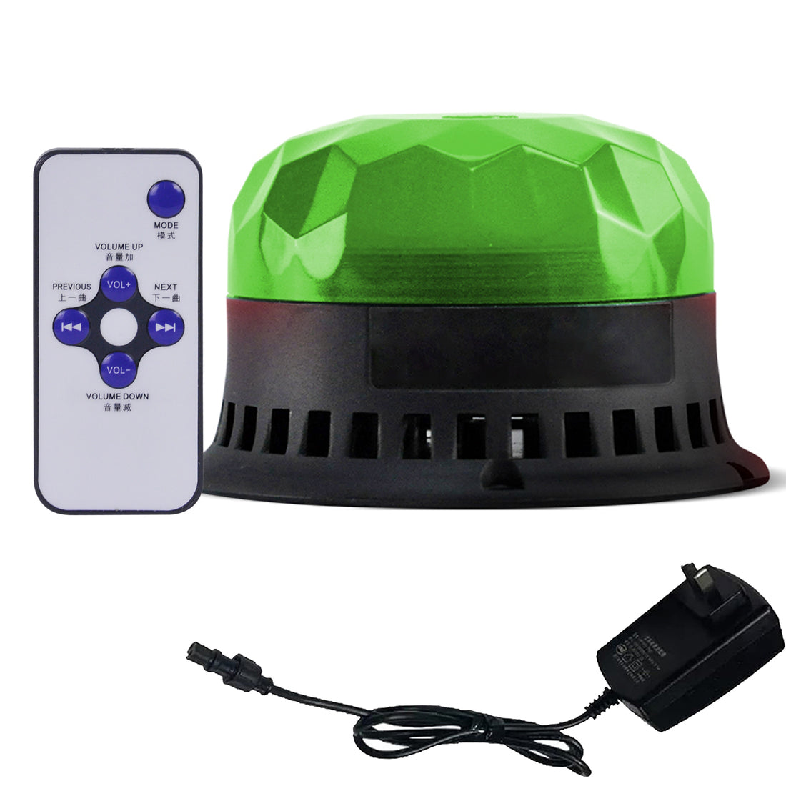 YASONG SLA-190-II 120dB LED Beacon Siren Light, 9 Tones, 2 Flash Modes, AC100-240V, Remote Control