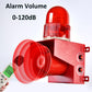 YASONG Timeable Alarm Siren Waterproof 120dB Horn Emergency Security Sirens with Timer, LED Strobe Light for Factory Workshop School SLA-01T1