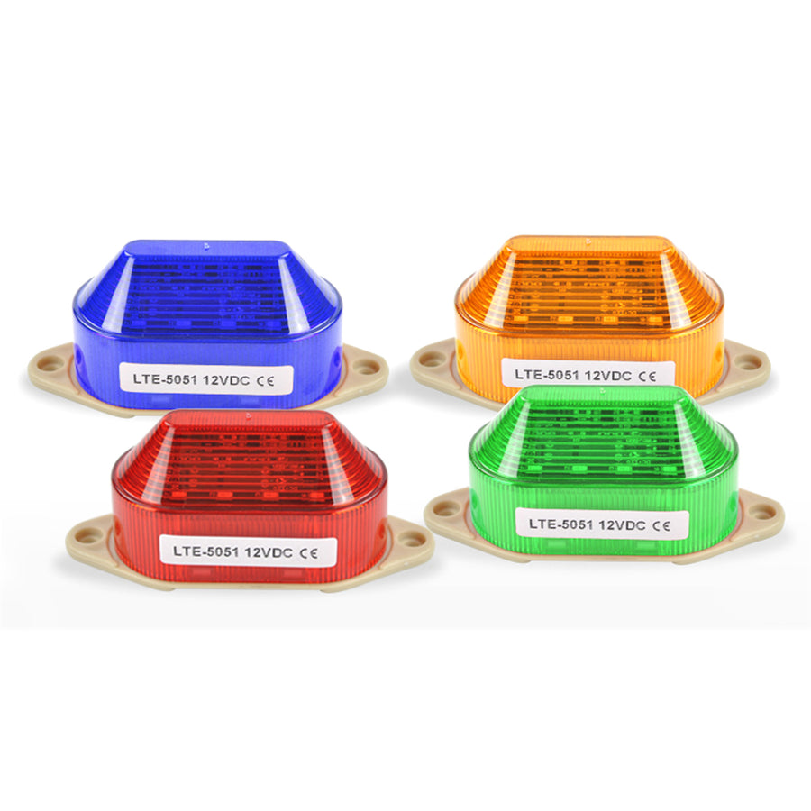 YASONG EOK-5051 Mini LED Strobe Flashing Light, No Sound, 2W, IP44, Bolt Base, DC/AC Voltage Options
