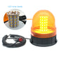YASONG 60 LED Beacon Strobe Light 12V-24V Amber Magnetic Rooftop Emergency Safety Warning Flashing Light for Forklift Truck Tractor Carts UTV Bus