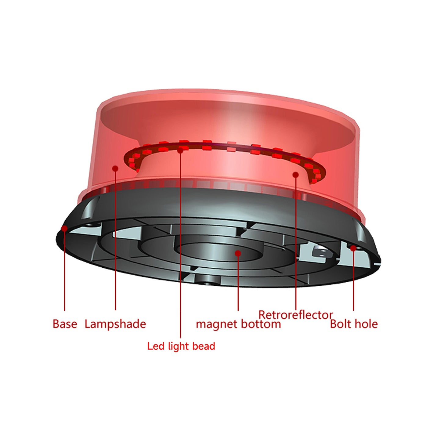 Strobe Flashing Lights for vehicles Waterproof 4 flashing modes LED Car Warning Light With The Cigarette Plug DC12V/24V YS-120CL