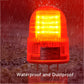 LED Two-color Strobe Flashing Warning Light Waterproof Red and Blue Beacon Lights with No Sound for Forklift Factory Workshop DC12V SLA-5201