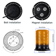 Y DIANS S Luz de baliza 120dB Bocina 4 modos intermitentes Luces de emergencia LED para camiones, automóviles, montacargas y vehículos AC100-240V SLA-090