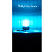 YASONG IP66 Impermeable Luz Estroboscópica Sirena a Prueba de Golpes Superbrillante 36 LED Azul Industrial Advertencia Luz Intermitente con Zumbador o Sin Sonido