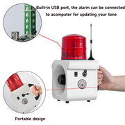 YASONG SLA-800BY 120dB Portable Rechargeable Remote Siren, 500m Range, 2600mAh Battery, 12 Tones, IP65