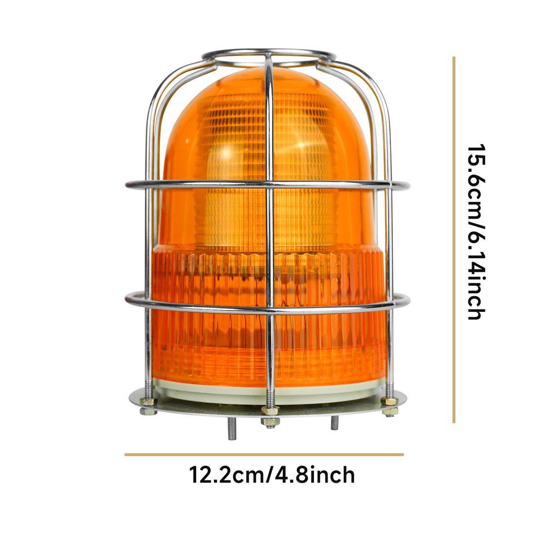 Luz estroboscópica LED industrial, luz de advertencia para alarmas de emergencia públicas, sirena de seguridad para interiores/exteriores con red protectora