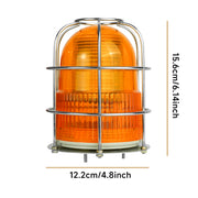 Luz estroboscópica LED industrial, luz de advertencia para alarmas de emergencia públicas, sirena de seguridad para interiores/exteriores con red protectora