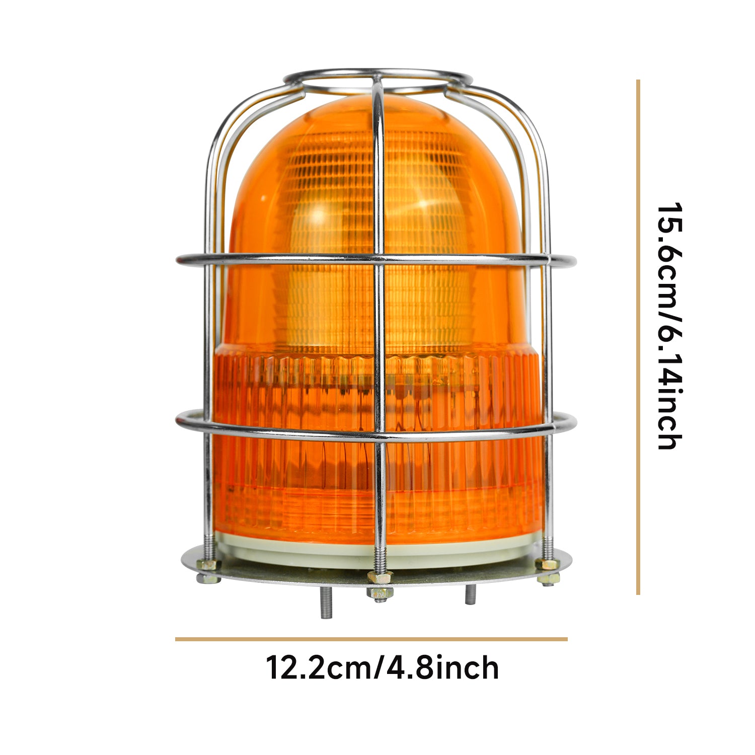 Luz estroboscópica LED industrial, luz de advertencia para alarmas de emergencia públicas, sirena de seguridad para interiores/exteriores con red protectora