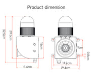 Sirène d'alarme industrielle 120 dB étanche IP65 avec RJ45 et contrôle du volume multi-tonalités SLA-01H-L