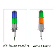 YASONG LTA-205T/W(J) Stack Tower Light, 1-5 Layers, IP44, 90dB/No Sound, Steady/Strobe, Round Base