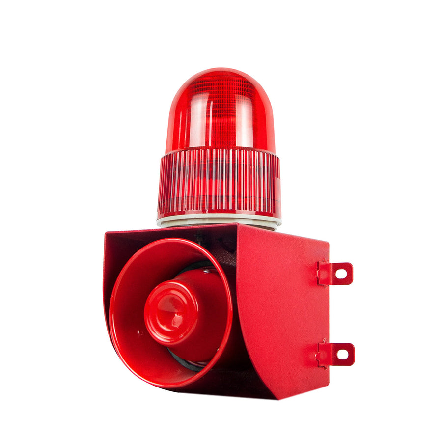 YASONG SLA-01G-P 120dB Stainless Steel Alarm Siren, 25W, IP66 Waterproof, LED Strobe, Wall Mount