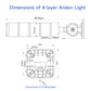 YASONG LTA-30-J LED Stack Tower Light, 1-5 Layers, Foldable Base, Strobe / Steady switchable, With or without buzzer