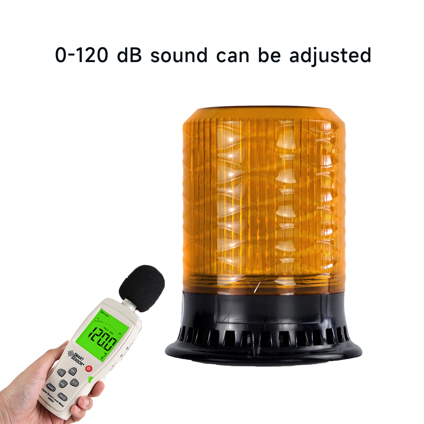 Y DIANS S Beacon light 120dB Horn 4 Flashing Modes LED Vehicles Emergency Lights with 9 Tones Strobe Lights for Trucks, Car, Forklift and Vehicle AC100-240V