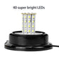 YASONG Amber 40 LED Beacon Strobe Light 12-24V Warning Flashing Light with Magnetic and 9.8ft Straight Cord for Vehicle Forklift Truck Tractor UTV