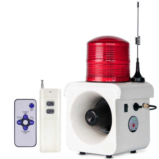 YASONG Portable Rechargeable Wireless Remote Control Alarm Siren 500m(0.31mi) Remote Distance Waterproof 120dB Siren with Adjust Volume and Tone, Lithium Battery SLA-800BY-500