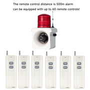 YASONG 500m Wireless Remote Control for Alarm Siren, ON/OFF Control, White, Pairing Required, Multi-Alarm Use