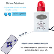 YASONG SLA-B02K 120dB Discrete Signal Alarm Siren, 25W, 12 Tones, IP65, USB Upload, LED Strobe