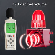 YASONG Sirène d'alarme extérieure en acier inoxydable IP66 étanche 120 dB Sirène de sécurité avec lumière stroboscopique pour usine, bateau, port SLA-01G-P