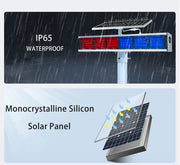 YASONG SLA-X06 Solar Industrial Traffic Flashing Light, Double-Sided Red Blue LED, IP65, 10W/30W Panel