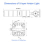 YASONG LTA-30-J LED Stack Tower Light, 1-5 Layers, Foldable Base, Strobe / Steady switchable, With or without buzzer