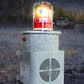 Sirène d'alarme YASONG 130dB Klaxon 50W Volume et tonalité réglables Sirènes d'extérieur anti-collision Système d'alarme avec lumière stroboscopique pour usines, terminaux, ports Portée d'alarme d'urgence d'environ 100 à 150 mètres