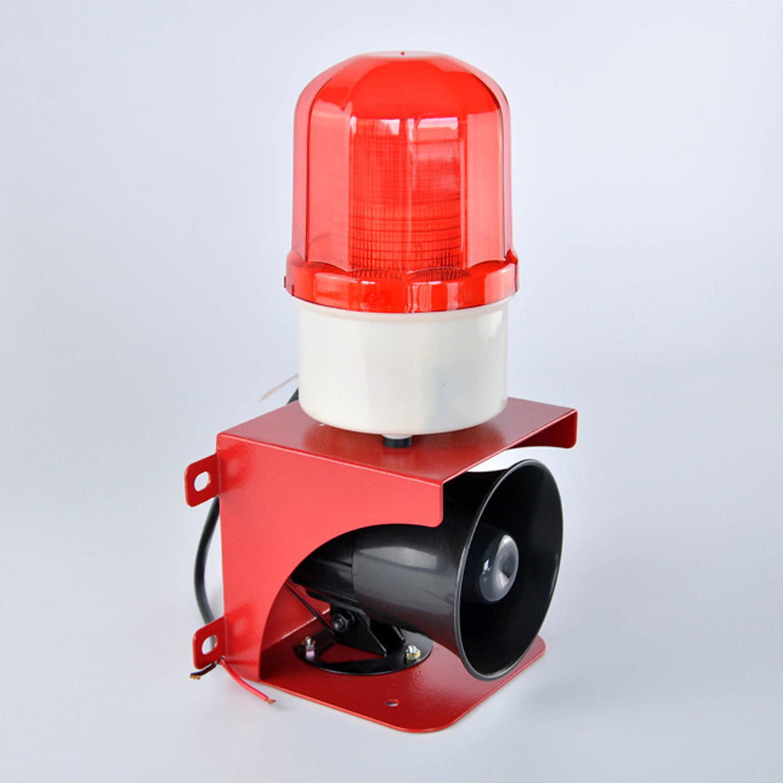 YASONG IP65 Impermeable Exterior 110dB Sirena de Alarma de Seguridad de Emergencia con Luz Estroboscópica para Fábrica, Oficina, Muelle, Incendios, Tornado SLA-BJ02