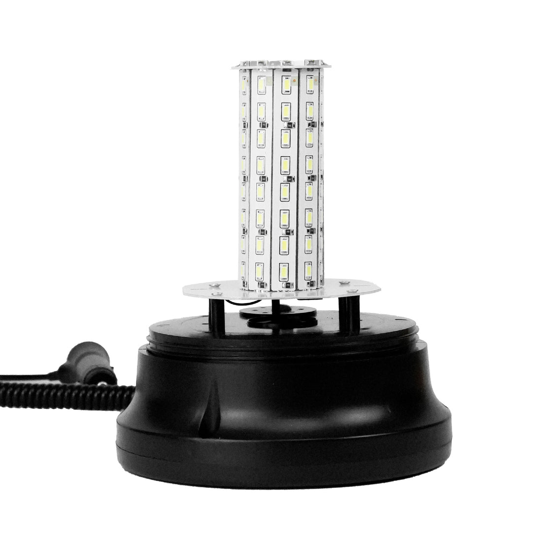YASONG Amber 80 LED Magnetic Beacon Strobe Light, DC12V-24V, 40W, 2 Flash Modes, Cigarette Plug