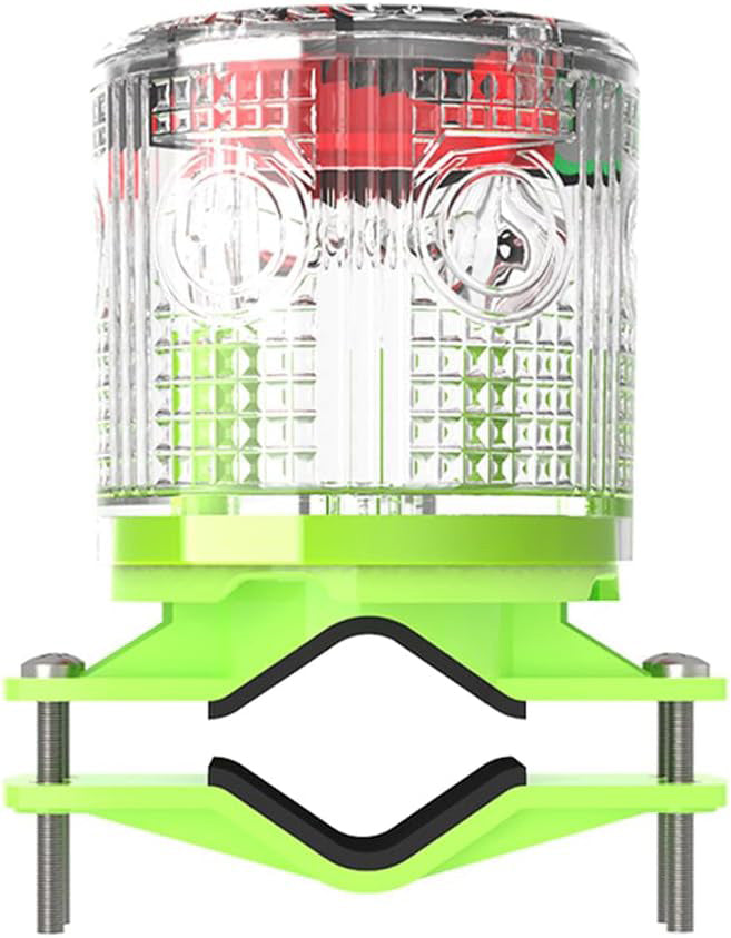 YASONG Solar LED Industrial Strobe Warning Light, IP54 Outdoor Safety Beacon, 6 LEDs, Auto Night Flashing