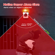 YASONG SLA-800W 120dB Motion Sensor Siren, 15W, 12 Tones, 10m Detection, IP65, USB Audio, LED Strobe