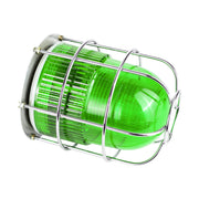 Luz estroboscópica LED industrial, luz de advertencia para alarmas de emergencia públicas, sirena de seguridad para interiores/exteriores con red protectora