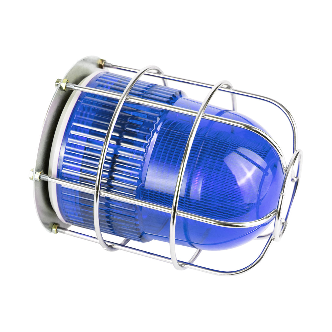 Luz estroboscópica LED industrial, luz de advertencia para alarmas de emergencia públicas, sirena de seguridad para interiores/exteriores con red protectora