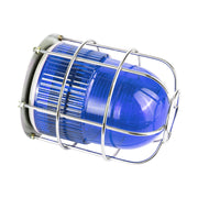 Luz estroboscópica LED industrial, luz de advertencia para alarmas de emergencia públicas, sirena de seguridad para interiores/exteriores con red protectora