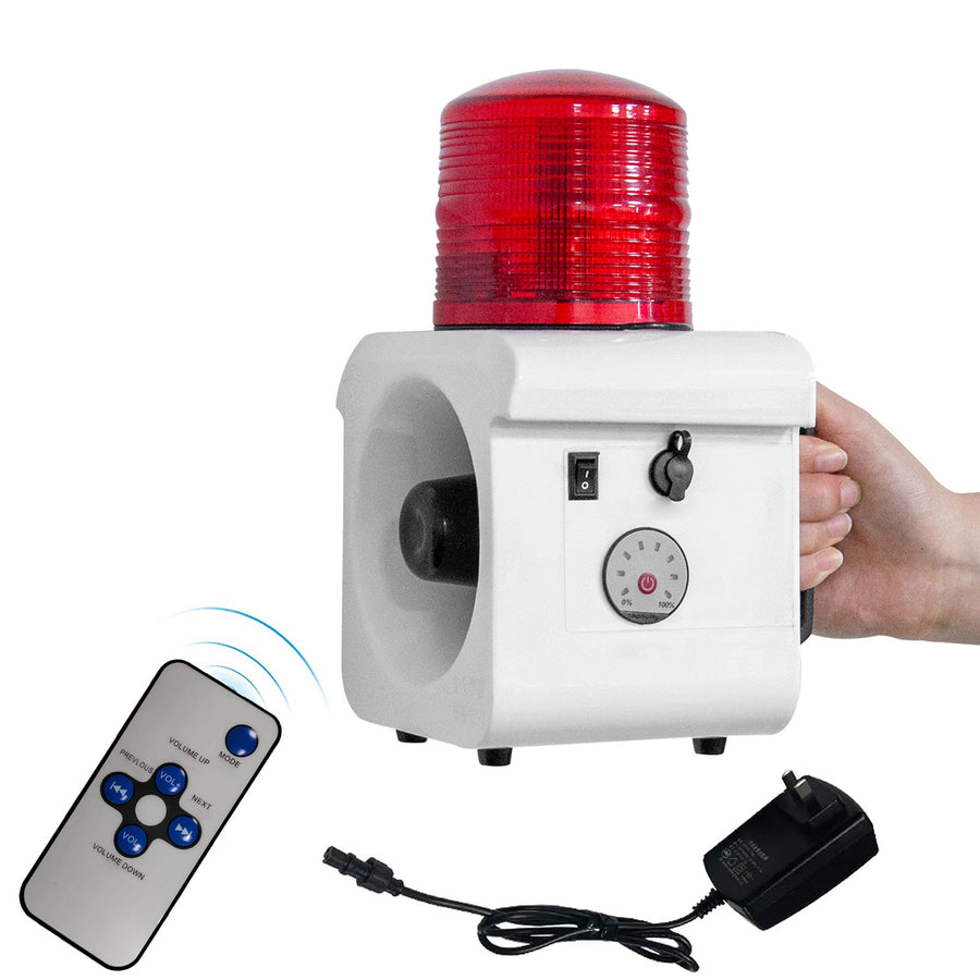 YASONG SLA-800B 120dB Portable Rechargeable Alarm Siren, 12 Tones, IP65, 2600mAh Battery, LED Strobe