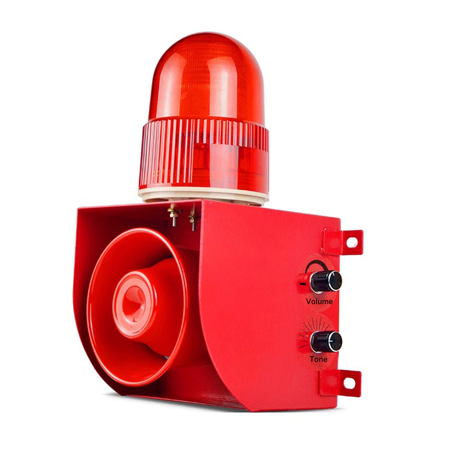 YASONG SLA-01HK 120dB Signal Triggered Alarm Siren, 25W, IP65, Dry/Wet Contact, USB Upload, LED Strobe