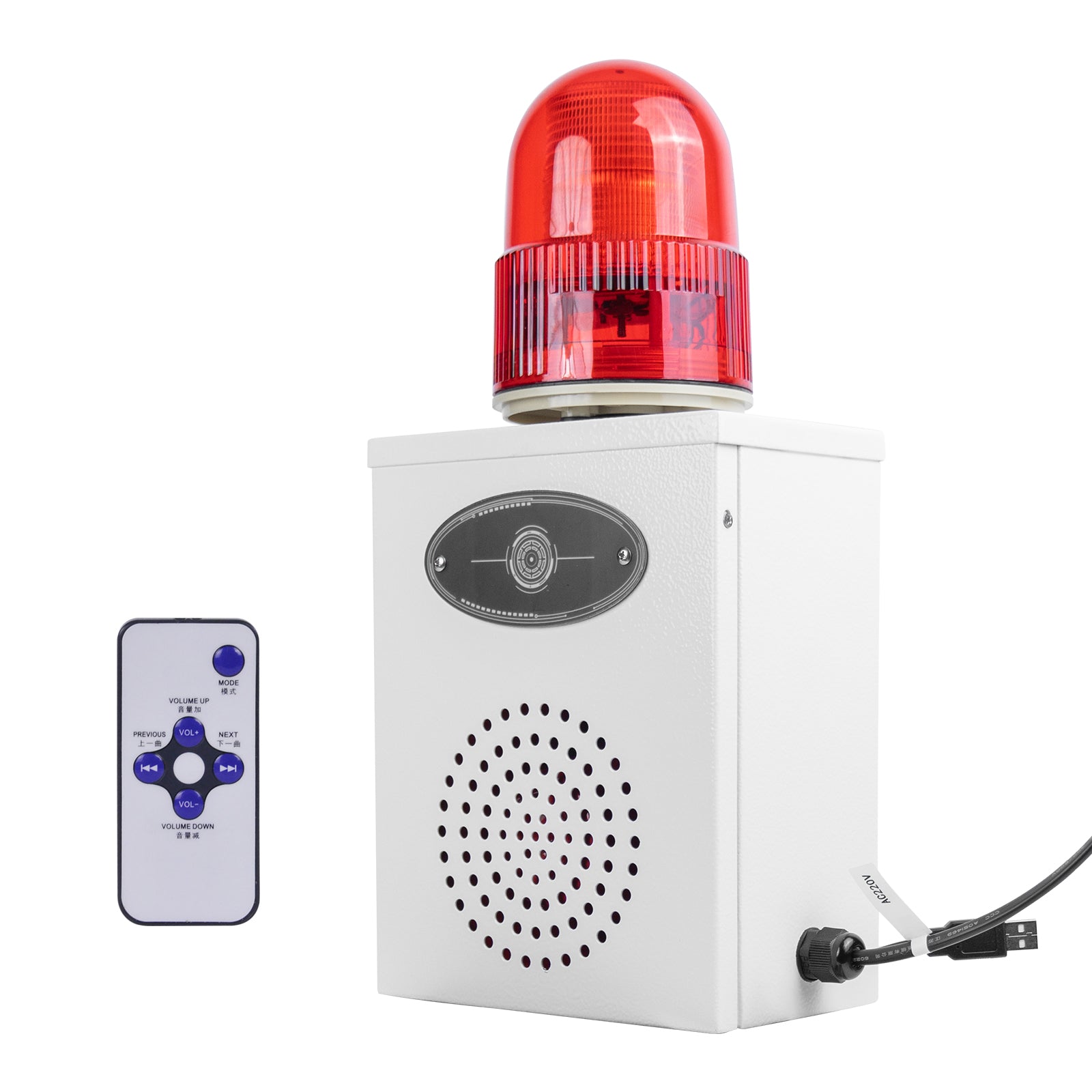 SLA-B02X Sirène d'alarme industrielle étanche RS-485 | 0-120dB réglable avec lumière stroboscopique LED