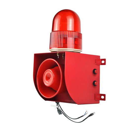 Industrial Waterproof 120dB Network Alarm with Adjustable Sound and Multi-Tone Siren & RJ45 Connectivity SLA-01H-L