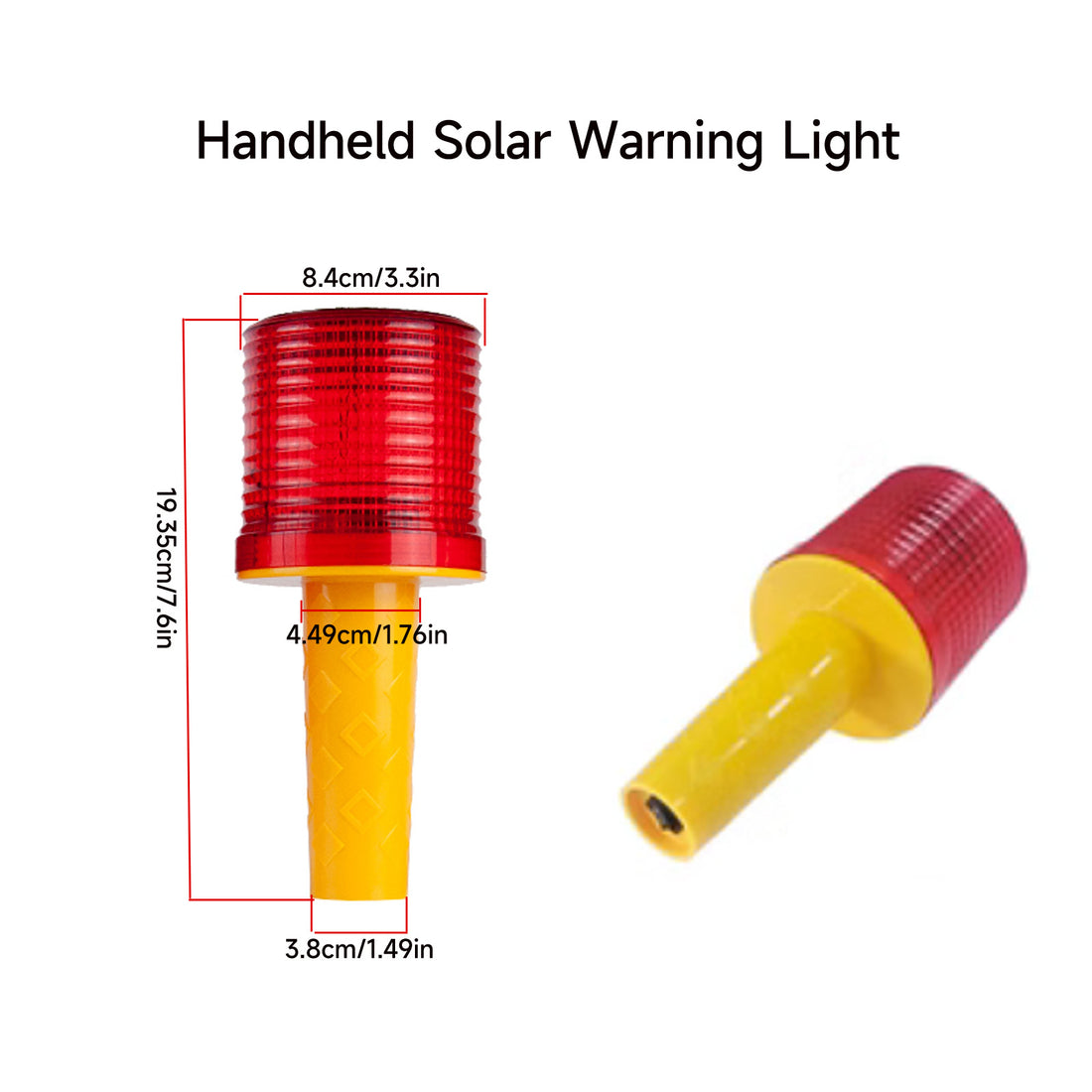 YASONG SL-5080 Solar Industrial LED Warning Light, IP44 Strobe Beacon, 6 LEDs, 72H Work Time