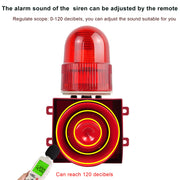 YASONG SLA-01W 120dB Motion Sensor Alarm Siren, 25W, 9 Tones, IP65, 1–10m Detection, LED Strobe