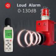 YASONG Sirena de Alarma Anticolisión Exterior 80W 130dB con Luz Estroboscópica para Puerto, Muelle, Fábrica, Alarma de Emergencia, Alcance de 150 Metros SLA-09
