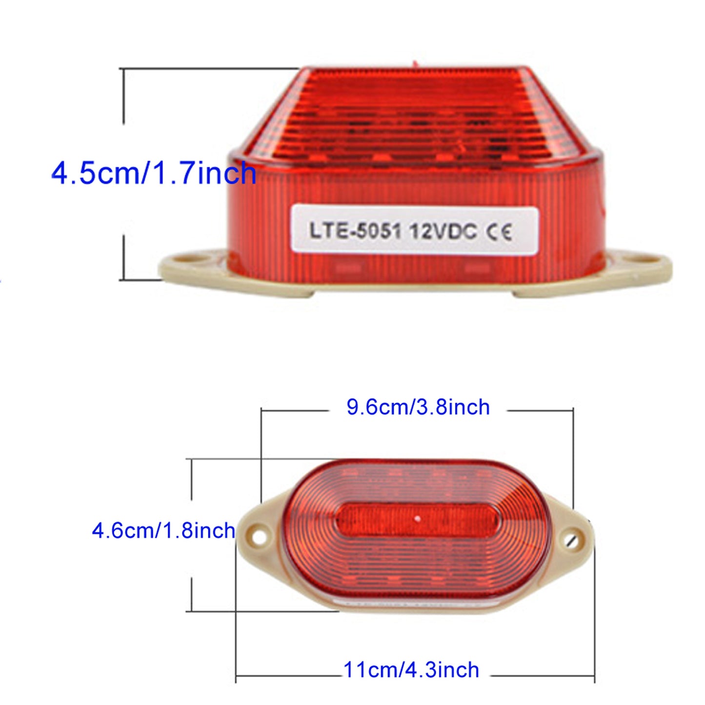 YASONGLed Strobe Flashing Light Mini Mechanical Emergengy Signal Warning Light with No Sound for Equipment, Workshops, Factory