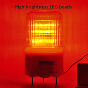 YASONG LTE-5101J LED Beacon Warning Light, 90dB Buzzer, IP44, Bolt Base, Red/Yellow/Blue, Wired Use