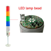 YASONG LTA-505T/W(J) LED Stack Tower Light, 1-5 Layers, IP44, Round Base, 90dB/No Sound, Steady/Strobe