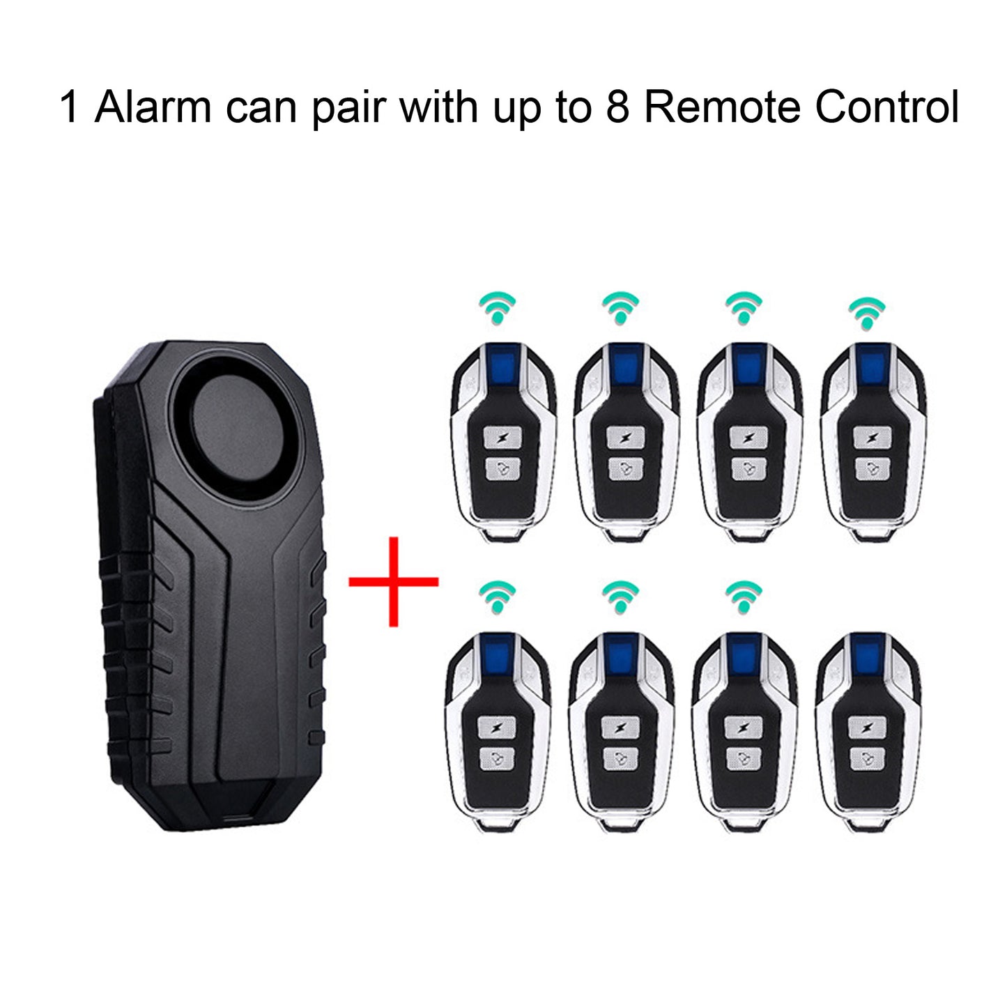 YASONG Wireless Bike Alarm 113dB Loud Anti-Theft Vibration Motorcycle Bicycle Alarm Waterproof Vehicle Security  Vibration Sensor Alarm System for Vehicle&Car&Trailer((1 Pack))