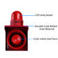 Industrial Dual Horn Siren Alarm Waterproof 130dB Loud Emergency Sirens Systerm with Beacon Strobe Light, USB Port for Factory Warehouse House Company SLA-JB210