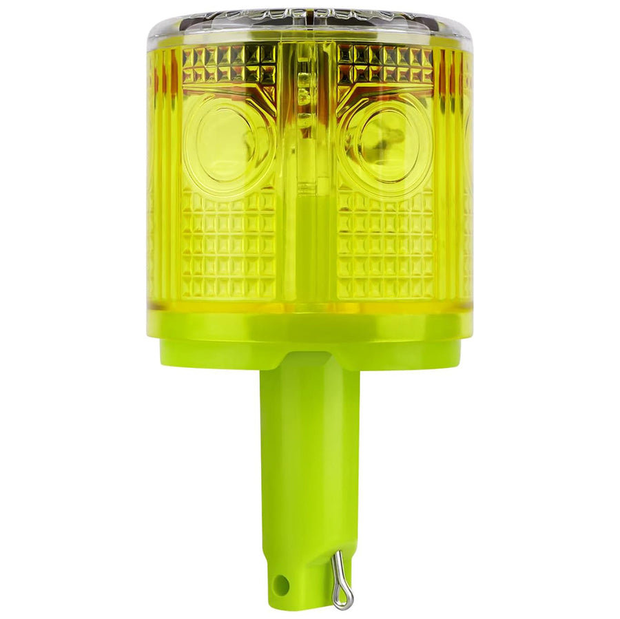 YASONG Solar 360° LED Industrial Strobe Warning Light, IP54 Outdoor Beacon, 6 LEDs, Auto Night Flashing