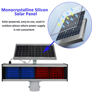 Luz estroboscópica solar con sensor de movimiento YASONG, luz de advertencia, impermeable IP65, luces LED intermitentes rojas y azules de doble cara de 120 dB para tráfico, granja, patio