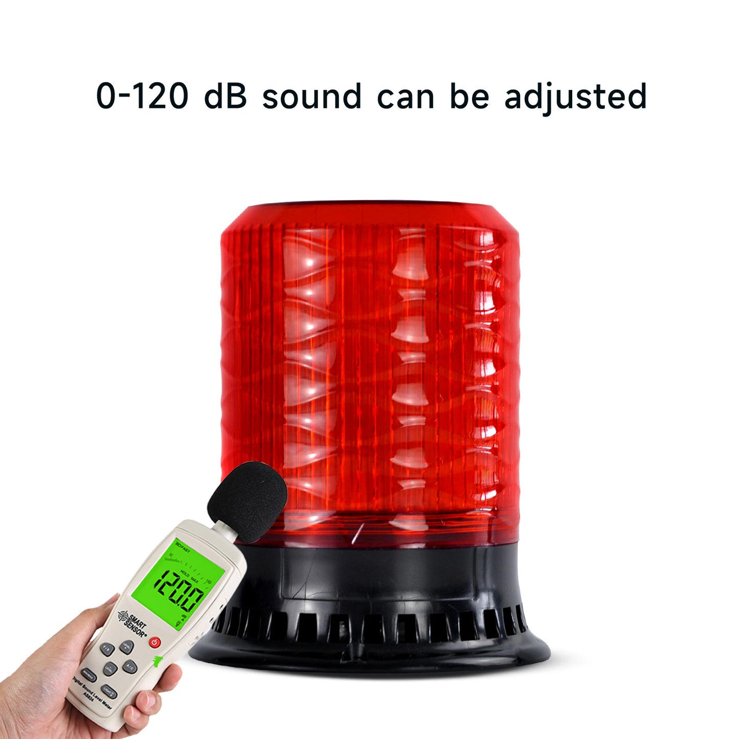 Y DIANS S Beacon light 120dB Horn 4 Flashing Modes LED Vehicles Emergency Lights with 9 Tones Strobe Lights for Trucks, Car, Forklift and Vehicle AC100-240V