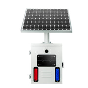 YASONG SLA-TYN01 120dB Solar Motion Sensor Industrial Alarm Siren, Red Blue Strobe, IP65, 17 Tones