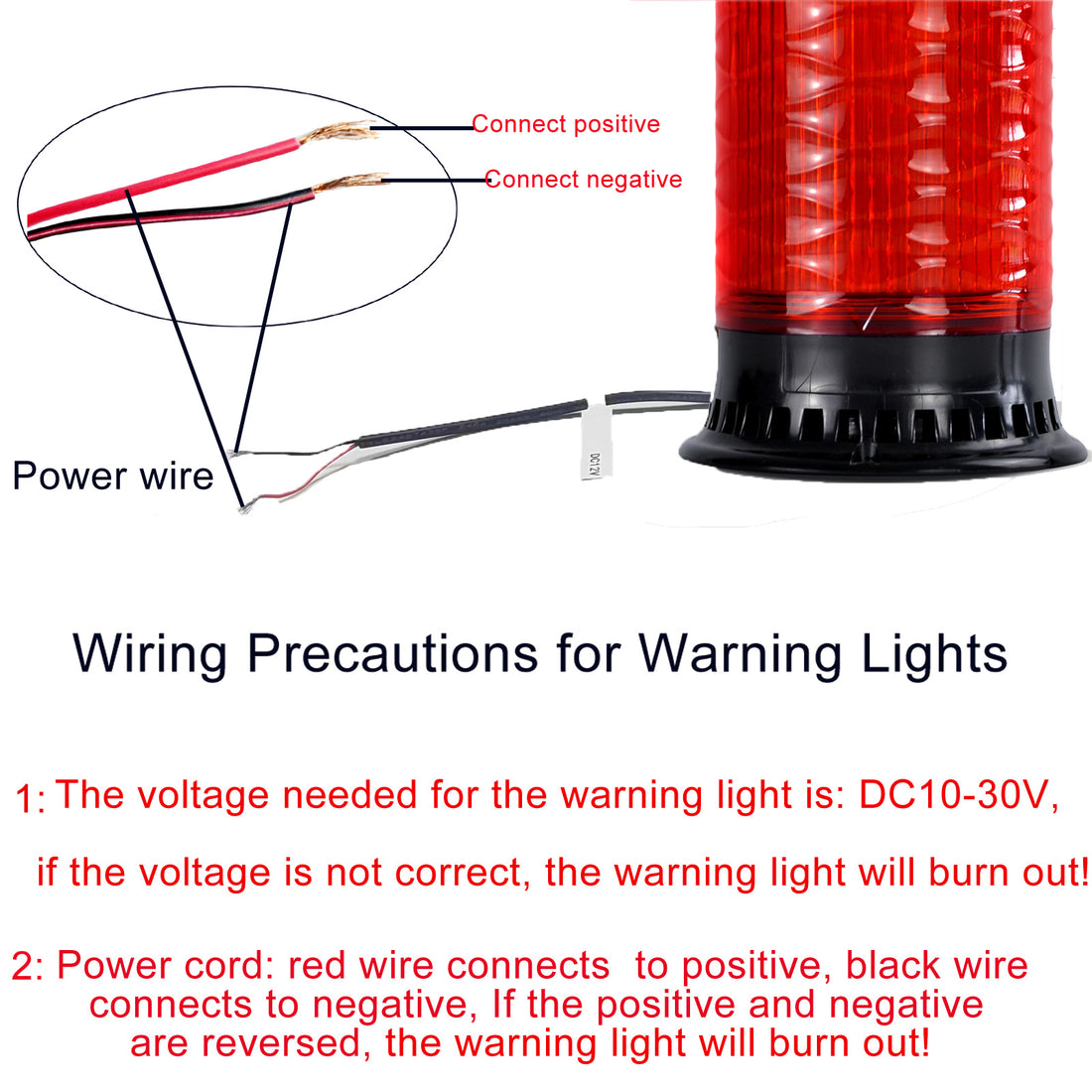 YASONG SLA-190 120dB LED Beacon Siren Light, 9 Tones, 4 Flash Modes, DC10V-30V, Remote Control