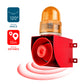 YASONG SLA-01W Motion Sensor & Detector Alarm Siren Waterproof LED Strobe Warning Light Siren with 120dB Horn Power 25W  for Factory, Warehouse Dock